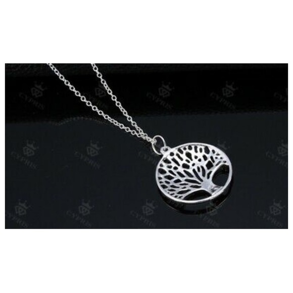 NEW Tree of life Charm filigree Necklace SS 925 - Picture 3 of 3